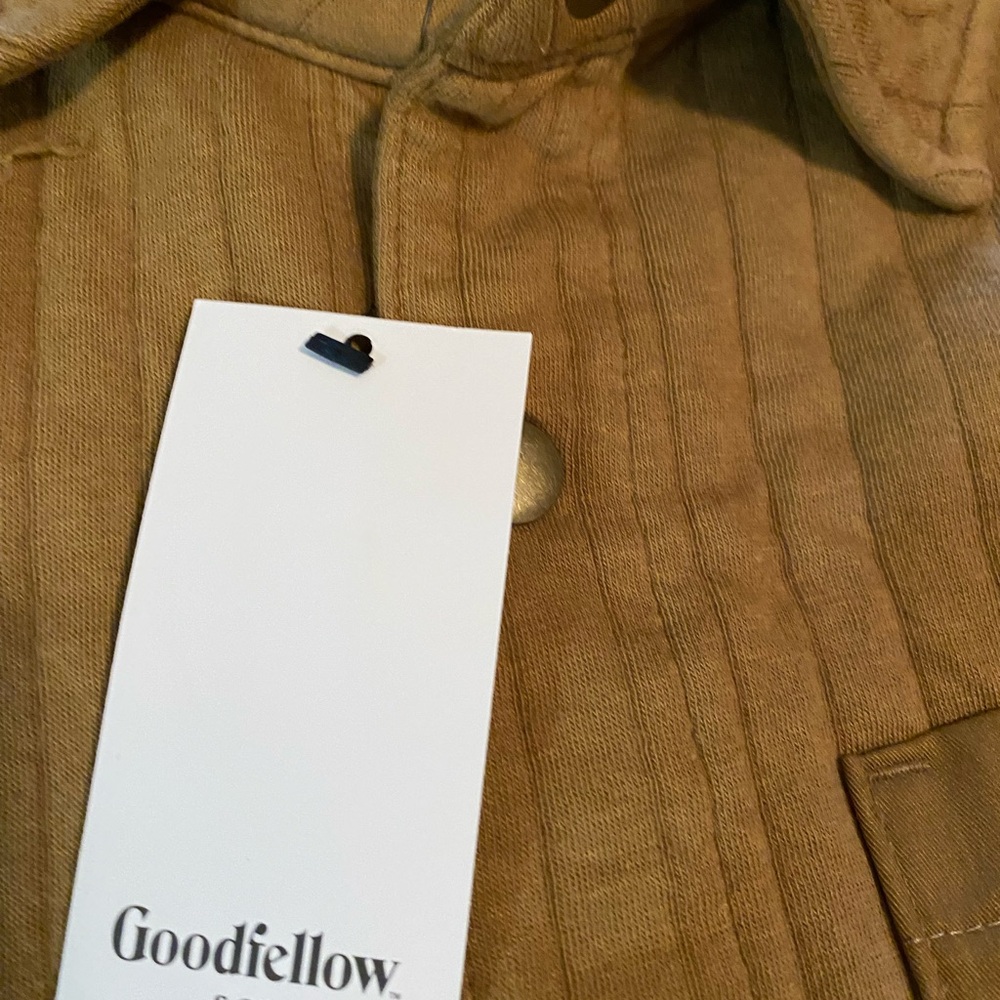 Brown Lightweight Shirt Jacket with Quilted Design Size Medium.  NWT - Picture 9 of 12